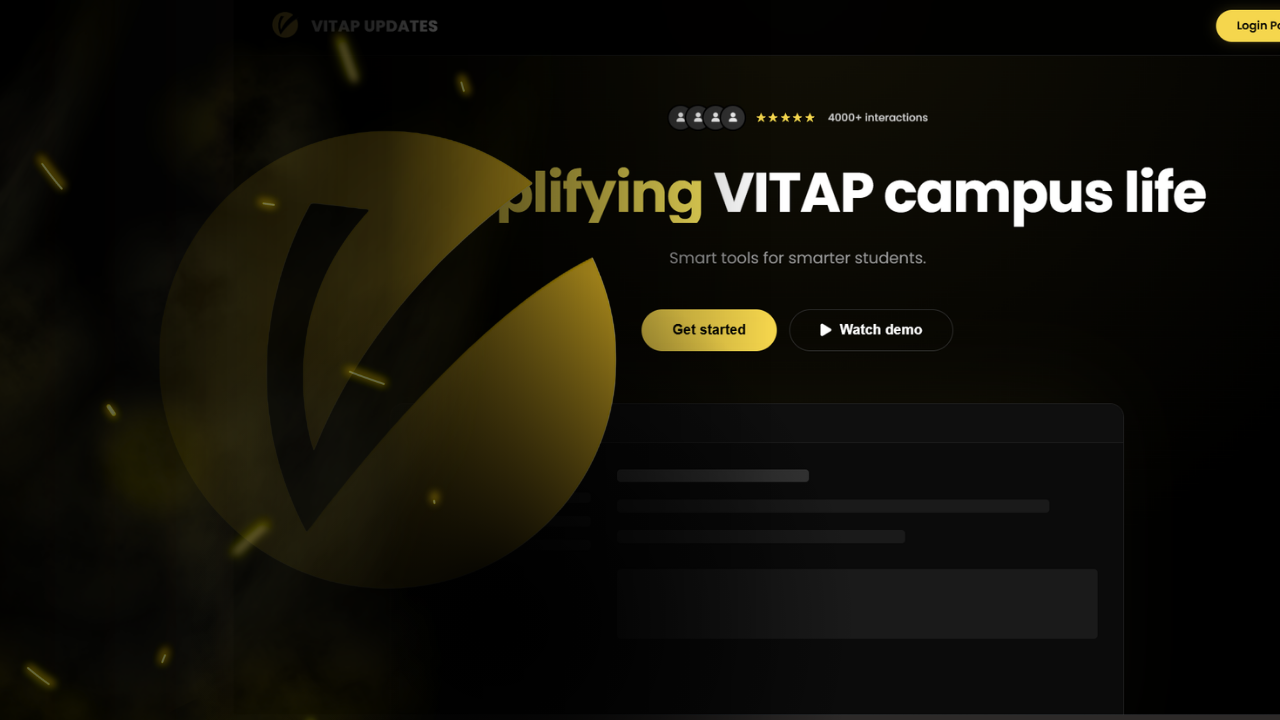 VITAP UPDATES – Smart Campus Updates Platform | Total OverView