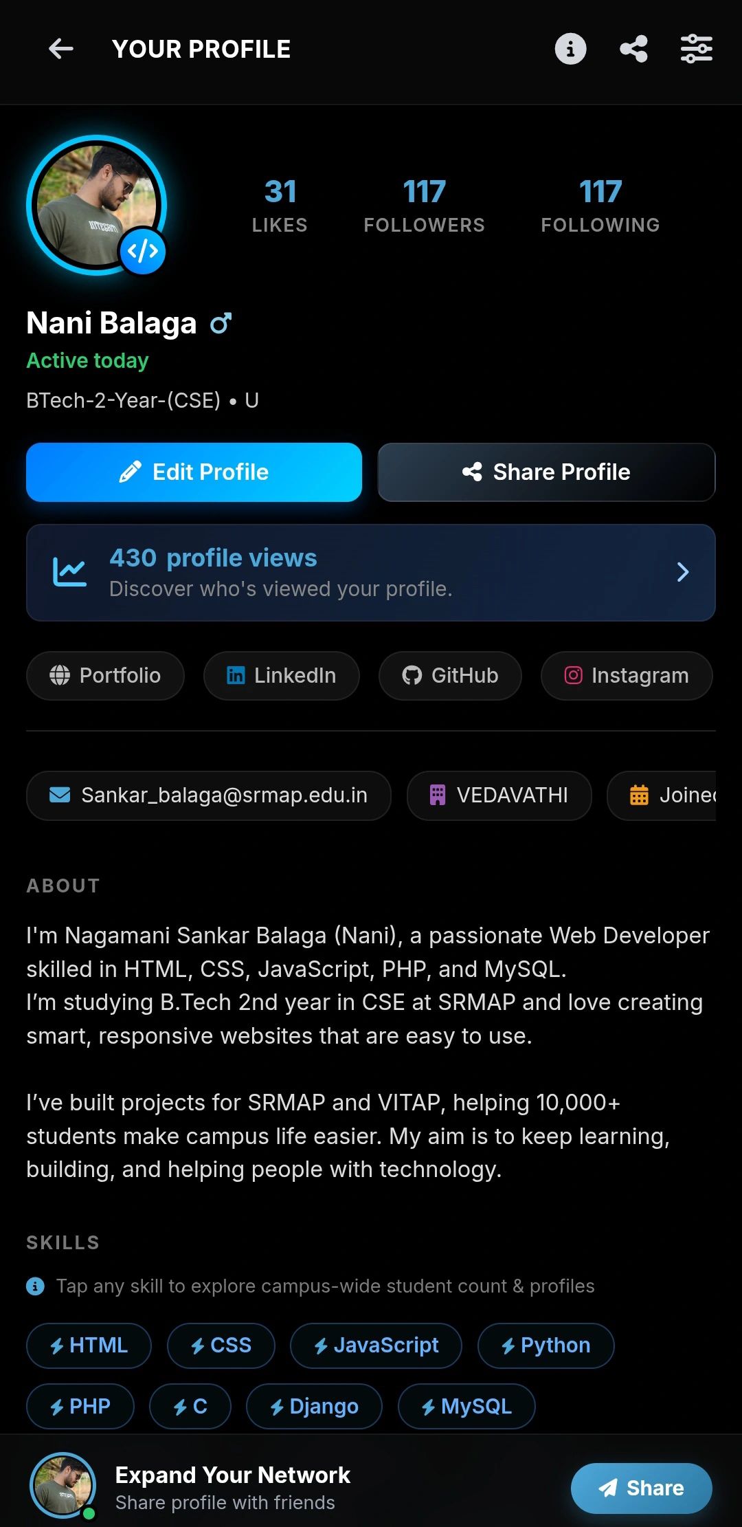 New Chatting UI/UX Design | CONNECT SRMAP